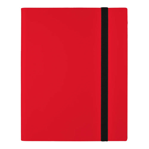9 Pocket Strap Binder - Red