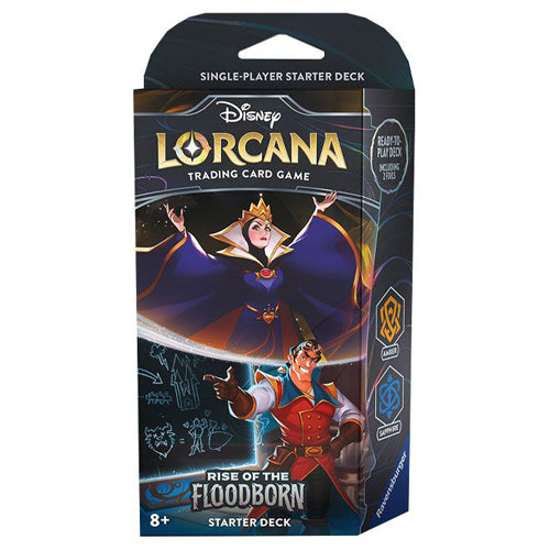 *A Grade* Disney Lorcana Trading Card Game - Rise of the FloodBorn - Starter Deck - The Queen and Gaston