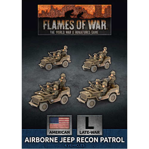 *A Grade* Flames of War: Airborne Jeep Recon Patrol (Plastic)