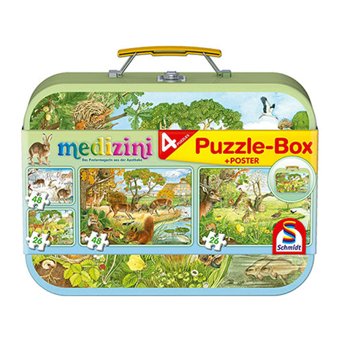 *A Grade* Four Seasons Four Jigsaws In A Keepsake Tin (2X26Pc/2X48Pc)