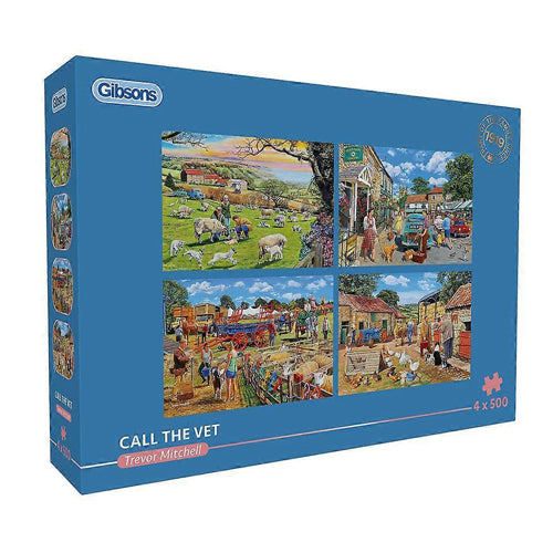*A Grade* Gibsons - Call the Vet - 4 x 500 Piece Jigsaw Puzzle