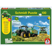 *A Grade* John Deere: Tractor 7310R With 8600I Harvester Jigsaw With Siku (100Pc)