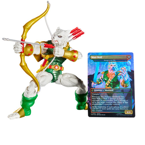 *A Grade* Marvel Legends Magic: The Gathering Action Figure Man-Wolf (plus Exclusive Foil Card)