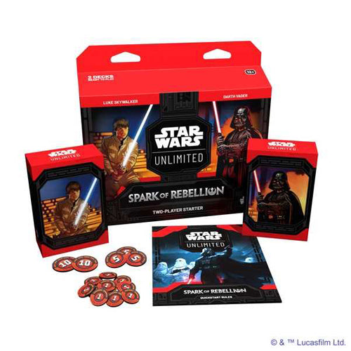 *A Grade* Star Wars: Unlimited Spark of Rebellion Two-Player Starter (Luke Vs Vader)