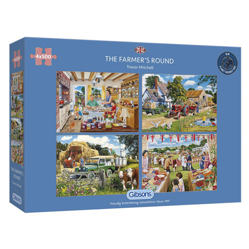 *A Grade* The Farmer's Round Puzzle (4 x 500 pieces)