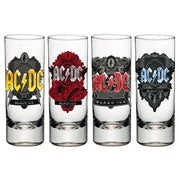 AC/DC Shotglass 4-Pack Black Ice