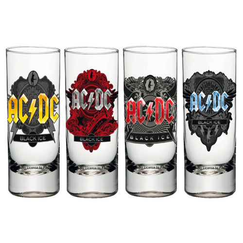 AC/DC Shotglass 4-Pack Black Ice