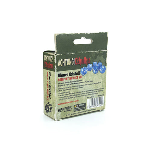 Achtung! Cthulhu 2d20: Blauer Kristall Dice Set