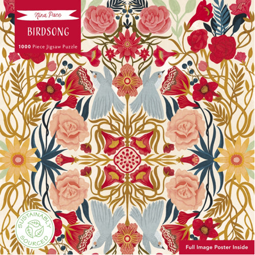 Adult Sustainable Jigsaw Puzzle Nina Pace: Birdsong : 1000-pieces. Ethical, Sustainable, Earth-friendly
