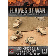 Afrika Korps Sd Kfz 221/222 Light Scout Troop (x4)
