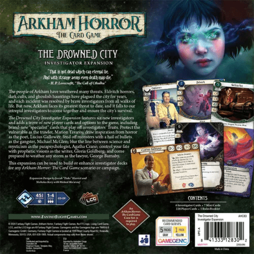 The Drowned City Investigator Expansion: Arkham Horror: The Card Game | Zatu Games The Drowned City Investigator Expansion: Arkham Horror: The Card Game | Zatu Games