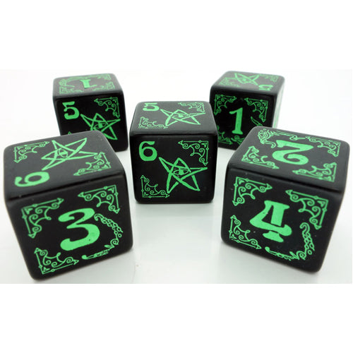 Arkham Horror Dice Set: Black and Green
