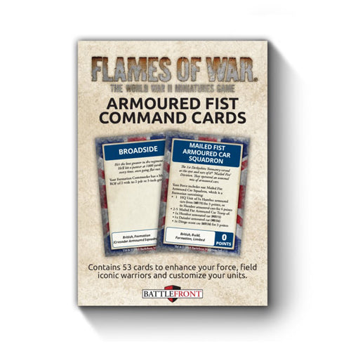 Armoured Fist Command Cards (Mid War x53 Cards)
