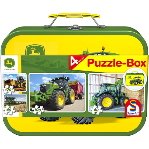 *B Grade* John Deere: Four Jigsaws In Keepsake Tin