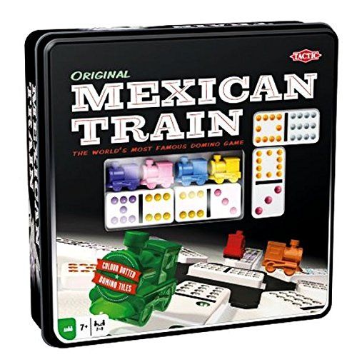 *B Grade* Mexican Train in Tin - 91 double 12 dominoes