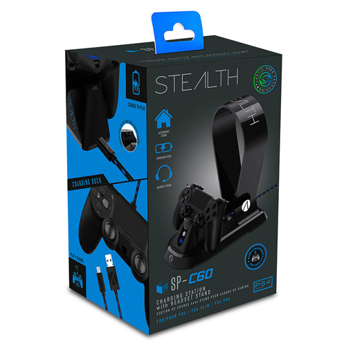 *B Grade* STEALTH SP-C60 Charging Station with Headset Stand - PS4
