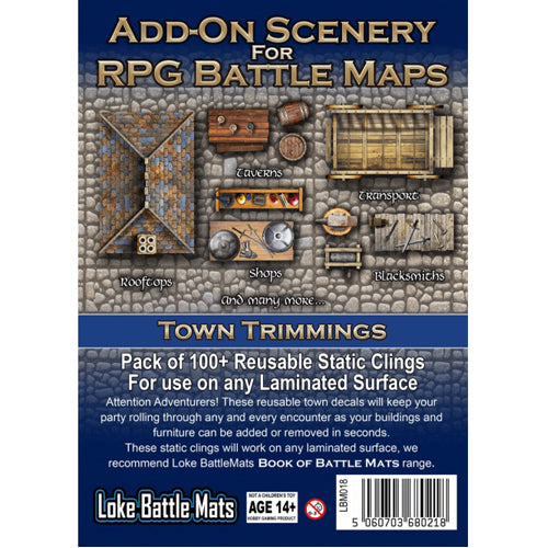 Battle Mats: Add-On Scenery Pack: Town Trimmings