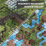 BattleTech Battle Mat: Pozoristu Mnts/Kozice Valley