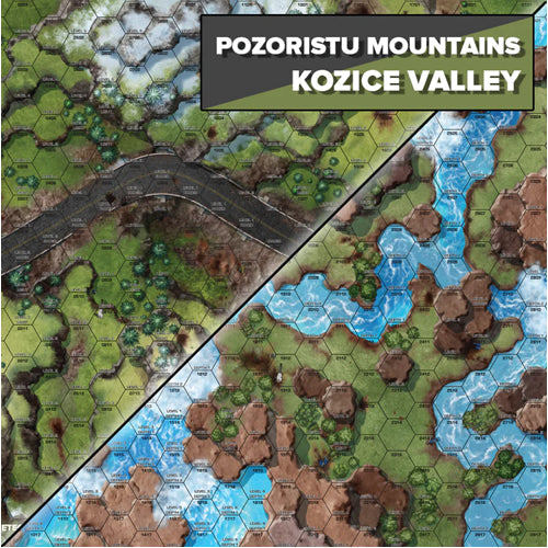 BattleTech Battle Mat: Pozoristu Mnts/Kozice Valley