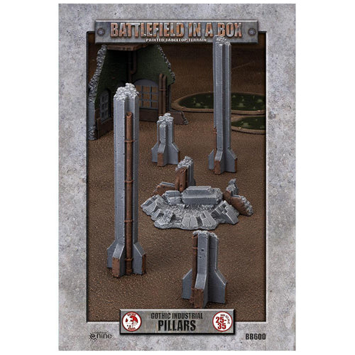 Battlefield In A Box: Gothic Industrial - Pillars - 30mm