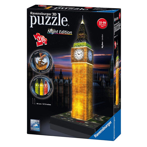 Big Ben Night Edition 3D Puzzle, 216pc