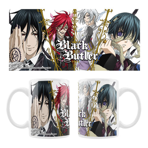 Black Butler Ceramic Mug Sebastian. Grell. Ash. Ciel