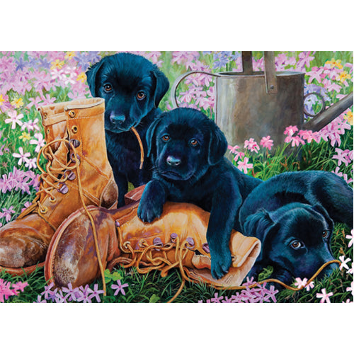 Black Lab Puppies 35 Piece Tray