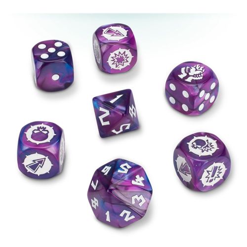 Blood Bowl: Dark Elf Team Dice Set