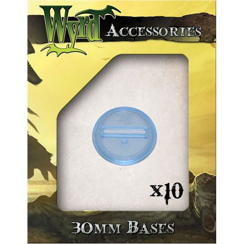 Blue 30mm Translucent Bases - 10 Pack