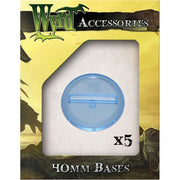 Blue 40mm Translucent Bases - 5 Pack