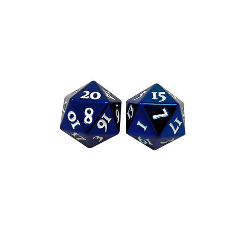 Blue: D20 Heavy Metal Dice