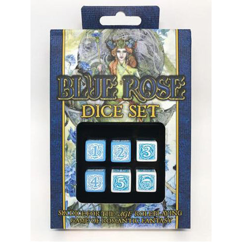 Blue Rose Dice Set (6 Dice)