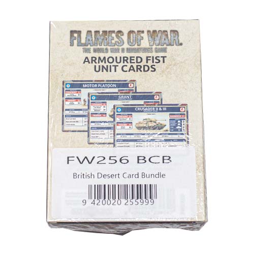 British Desert Rats Card Bundle Back