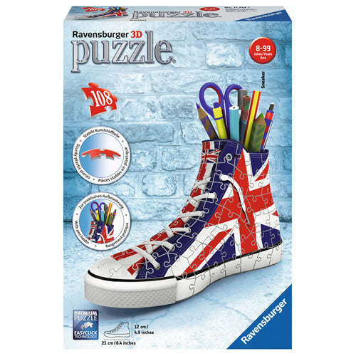 British Flag Sneaker 3D Puzzle, 108pc