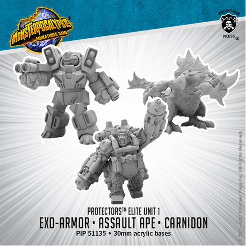 Carnidon, Exo-Armor, and Assault Ape