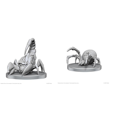 Cave Scorpion & Hunting Spider: Pathfinder Deep Cuts Unpainted Miniatures (W26)