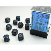 Chessex - 12mm D6 Dice Block - Dusty Blue w/Gold