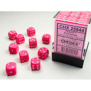 Chessex - 12mm D6 Dice Block - Pink w/White