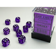 Chessex - 12mm D6 Dice Block - Purple w/white