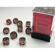 Chessex - 12mm D6 Dice Block - Smoke w/red