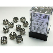 Chessex - 12mm D6 Dice Block - Smoke w/white