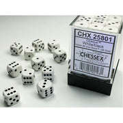 Chessex - 12mm D6 Dice Block - White w/Black