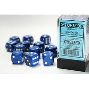 Chessex - 16mm D6 Dice Block - Blue w/White
