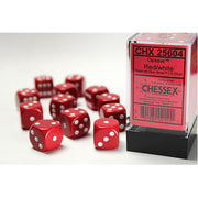Chessex - 16mm D6 Dice Block - Red w/White