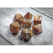 Chessex - Glitter Polyhedral 7 Dice Set - Gold & Silver