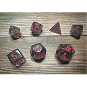Chessex - Translucent Polyhedral 7 Dice Set - Smoke & Red