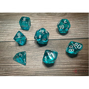 Chessex - Translucent Polyhedral 7 Dice Set - Teal & White