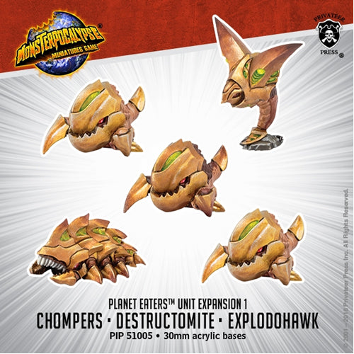 Chompers, Destructomite & Explodohawk
