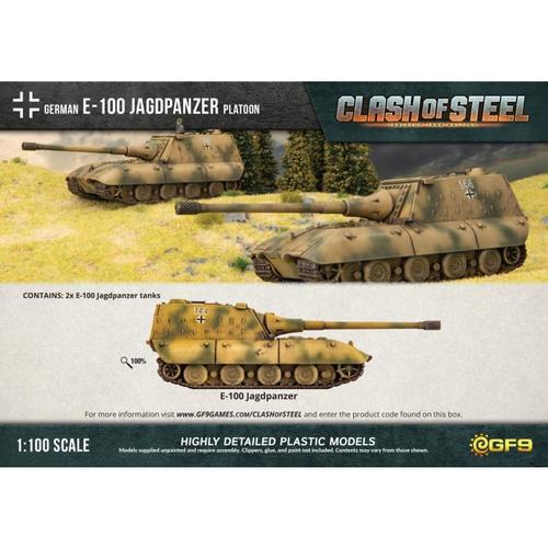Clash of Steel: E-100 Jagdpanzer Heavy Platoon (x2 Plastic)
