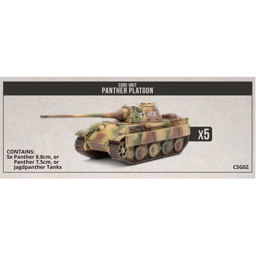 Clash of Steel - Panther (8.8cm) Tank Platoon (x5 Plastic)